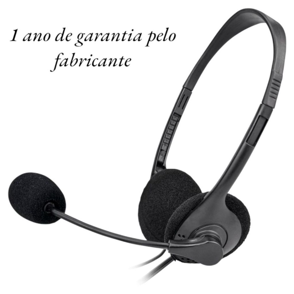 Fone De Ouvido Regulável Headset Office Preto Com Microfone LETRON em Oferta na Shopee