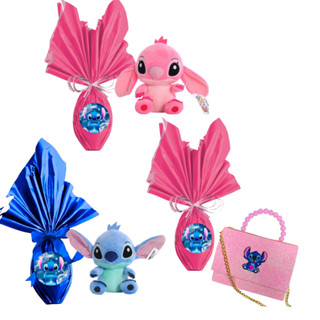 kit ovo de pascoa 200g pelucia lilo Stitch Ovo com Brinquedo Chocolate ao leite