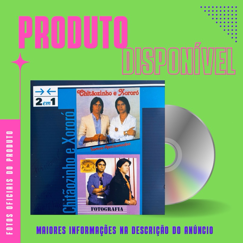 CD CHITÃOZINHO E XORORÓ - 2 LPS EM 1 CD (Fotografia / Somos Apaixonados) *