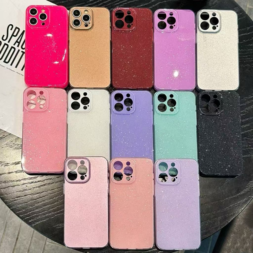 capa capinha silicone com gliter aveludada  para samsung S24FE S25fe A14 A15 A16 A17 A56/A36/A37 A57 A35 A55