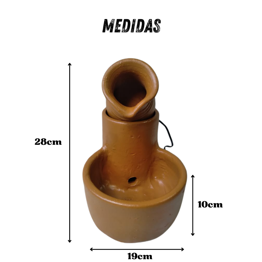 Fonte de água cerâmica - barro decorativo e RÚSTICO., bebedouro para Pet, Santa Ceia. em Oferta na Shopee