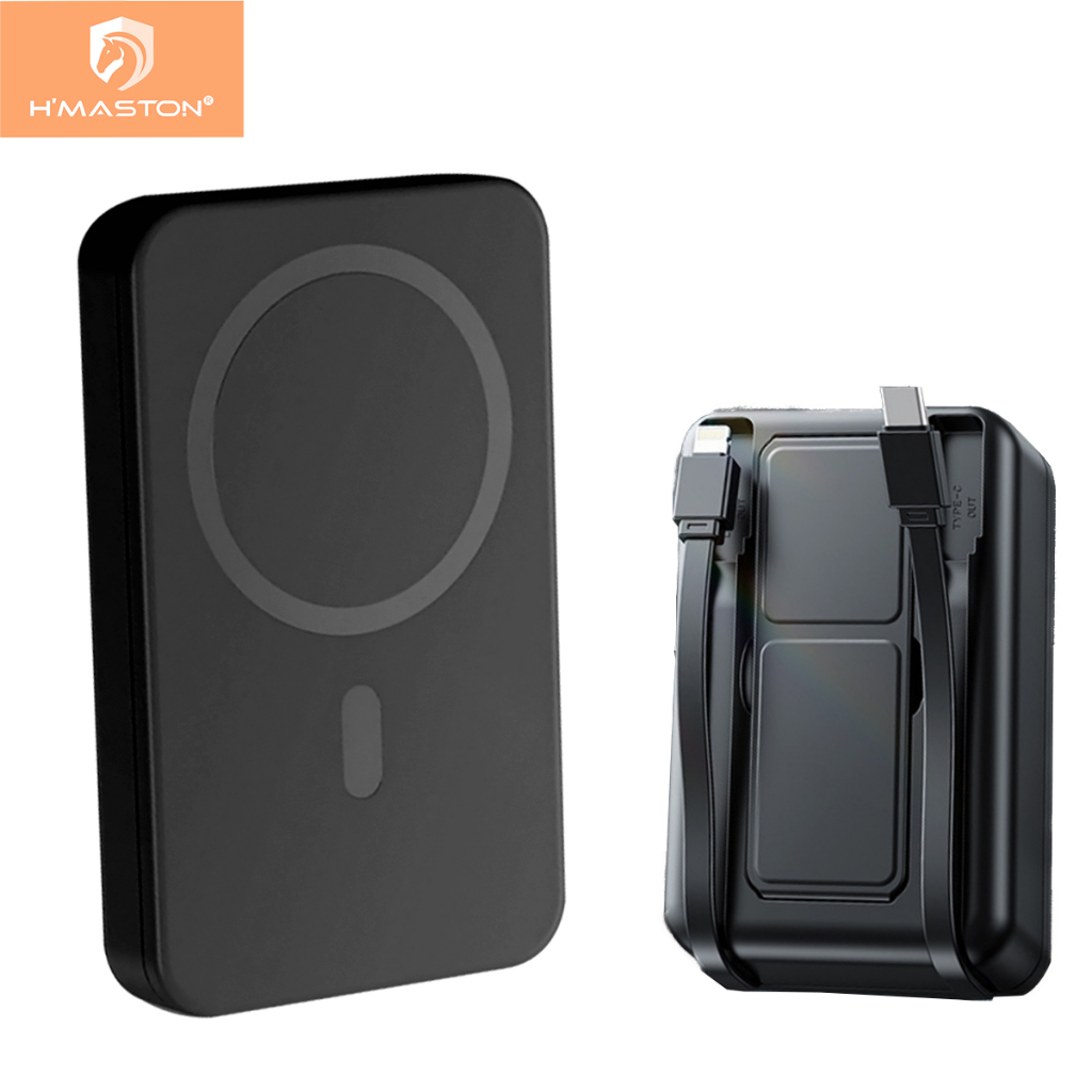 H'maston YD-58 Carregador Portátil Power Bank 10000mah C/ Indução E Suporte 22.5w - Mobile & Gadgets