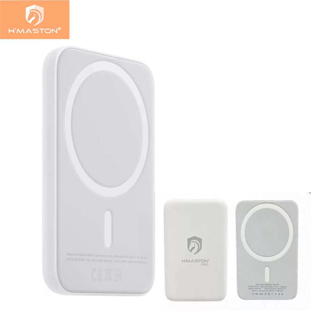 H'maston YD-19 Carregador portátil 5000mah magnético sem fio Powerbank 7.5w em Oferta na Shopee