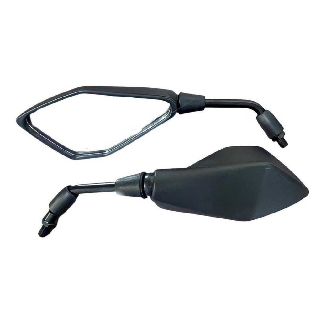PAR RETROVISOR MODELO Z400 FIXO HASTE LONGA 90° GRAUS ROSCA HONDA TITAN 125 150 160 FAN 125 150 160  POP 110 XRE 190 300