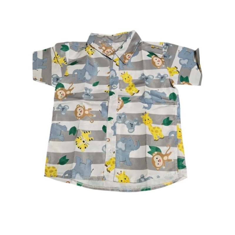 camisa social safari baby tam 3.4 anos