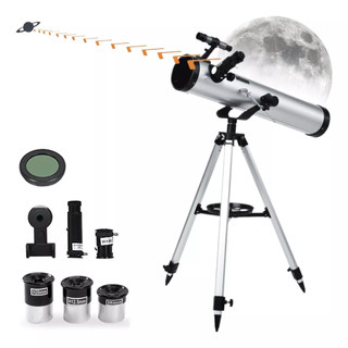 Telescópio Astronômico Terrestre Refrator Luneta 76mm/700mm