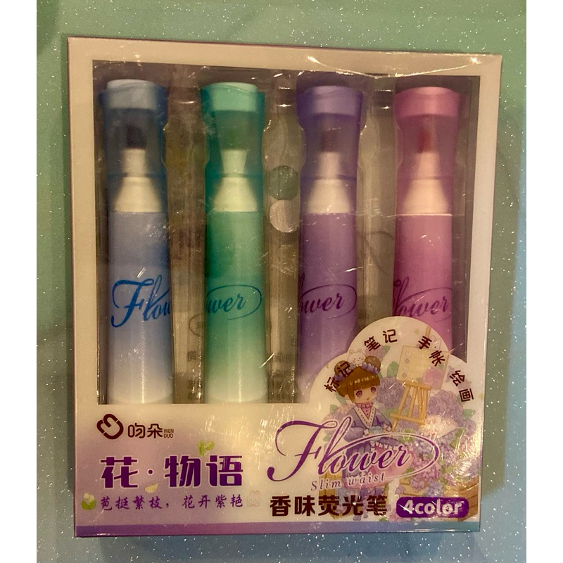 Marca Texto Perfumado Flores/ Papelaria Kawaii/ Papelaria Fofa/ Flores