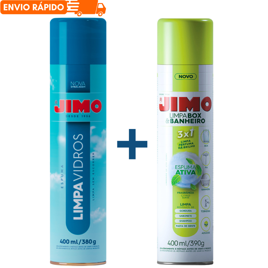 Kit Limpa Vidros + Limpa Box e Banheiro Jimo 400ML
