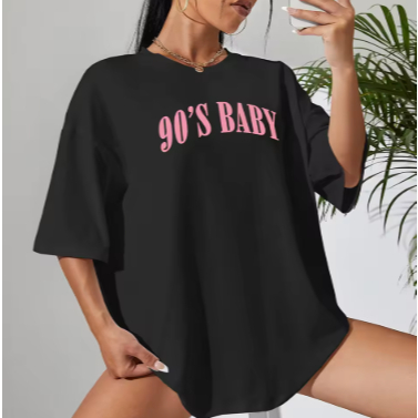 Camisa Feminina T-shirt Oversized Lançamento Camisa Academia Caminhada Treino Camisa 100% Algodão 30.1