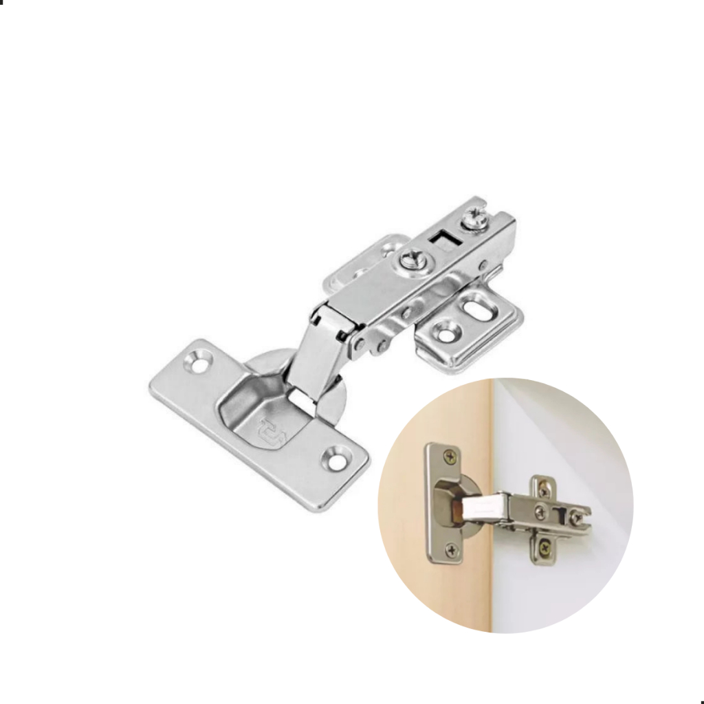 Dobradiça Reta Click 35mm Com Amortecedor Para Móveis e Armários - Hardt