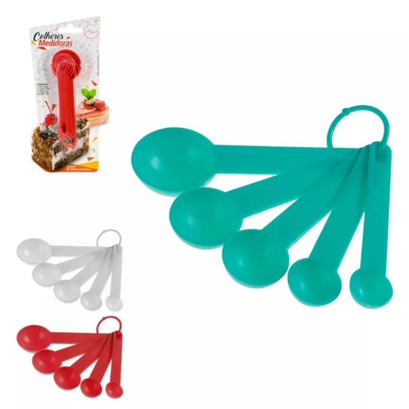 Kit Jogo Colheres Medidoras 5 Peças Medida Cozinha Cor Unica em Oferta na Shopee
