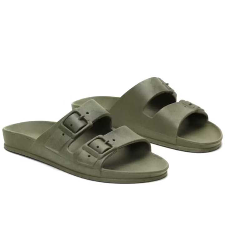 Chinelo Sandalia Birken Papete Baixo Slide Duas Fivelas Moderna Ortopédica