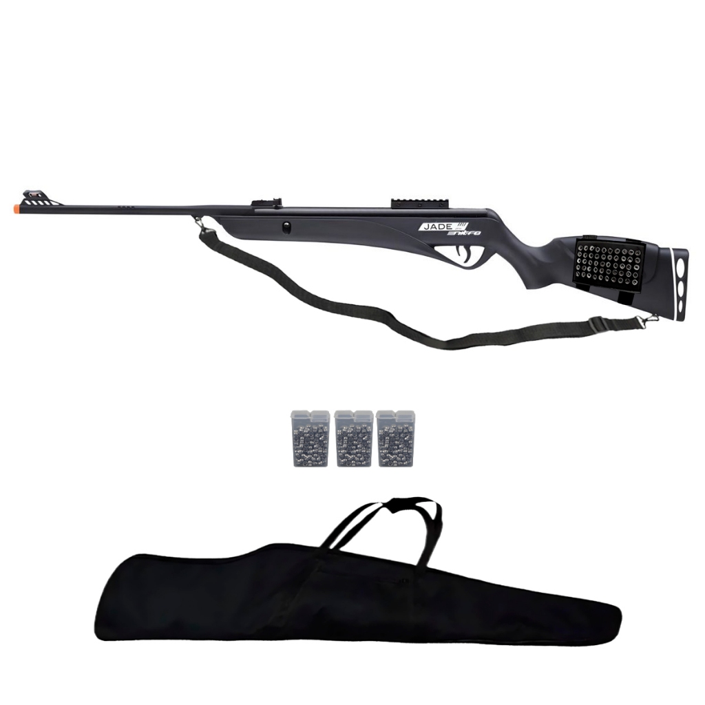 Carabina de Pressão Jade Pro Nitro Preta 5.5mm - CBC + Acessórios - Sports & Outdoors