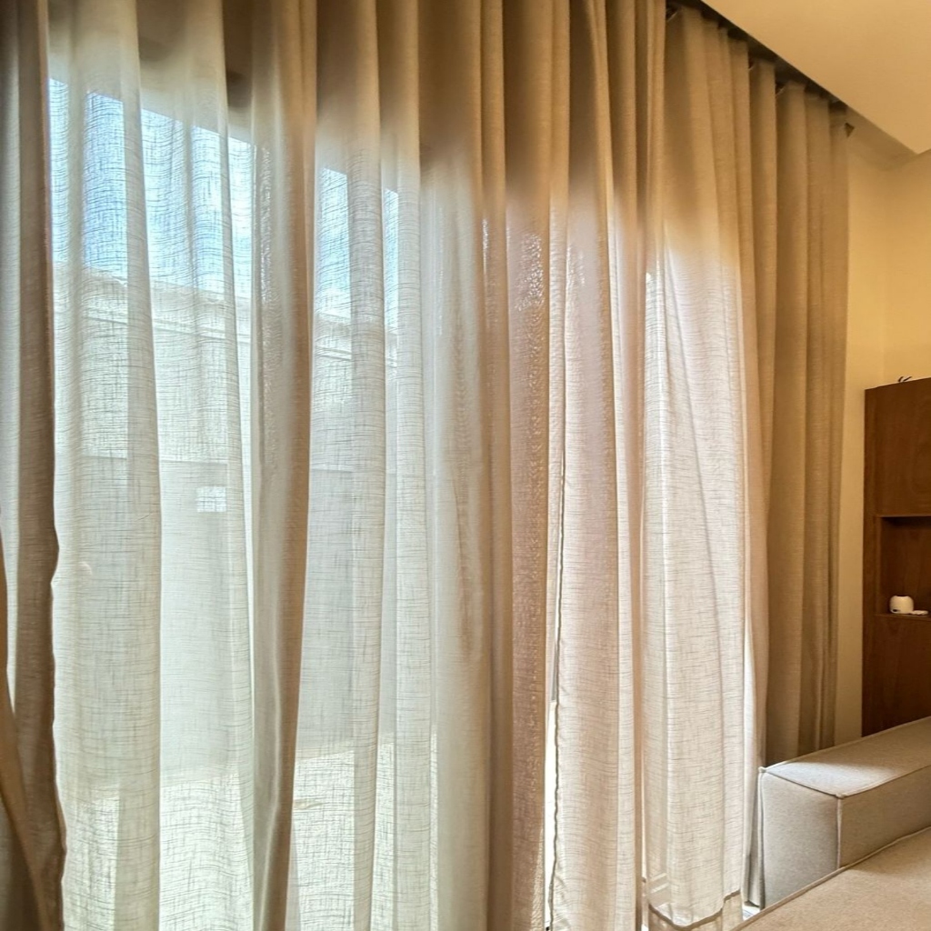 Cortina Gaze de Linho sem Forro  - De 2,70 até 5 metros de largura -  Alto Padrão Luxo Sal...
