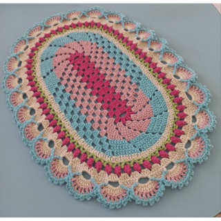 Tapete de crochê cores variados em Oferta na Shopee