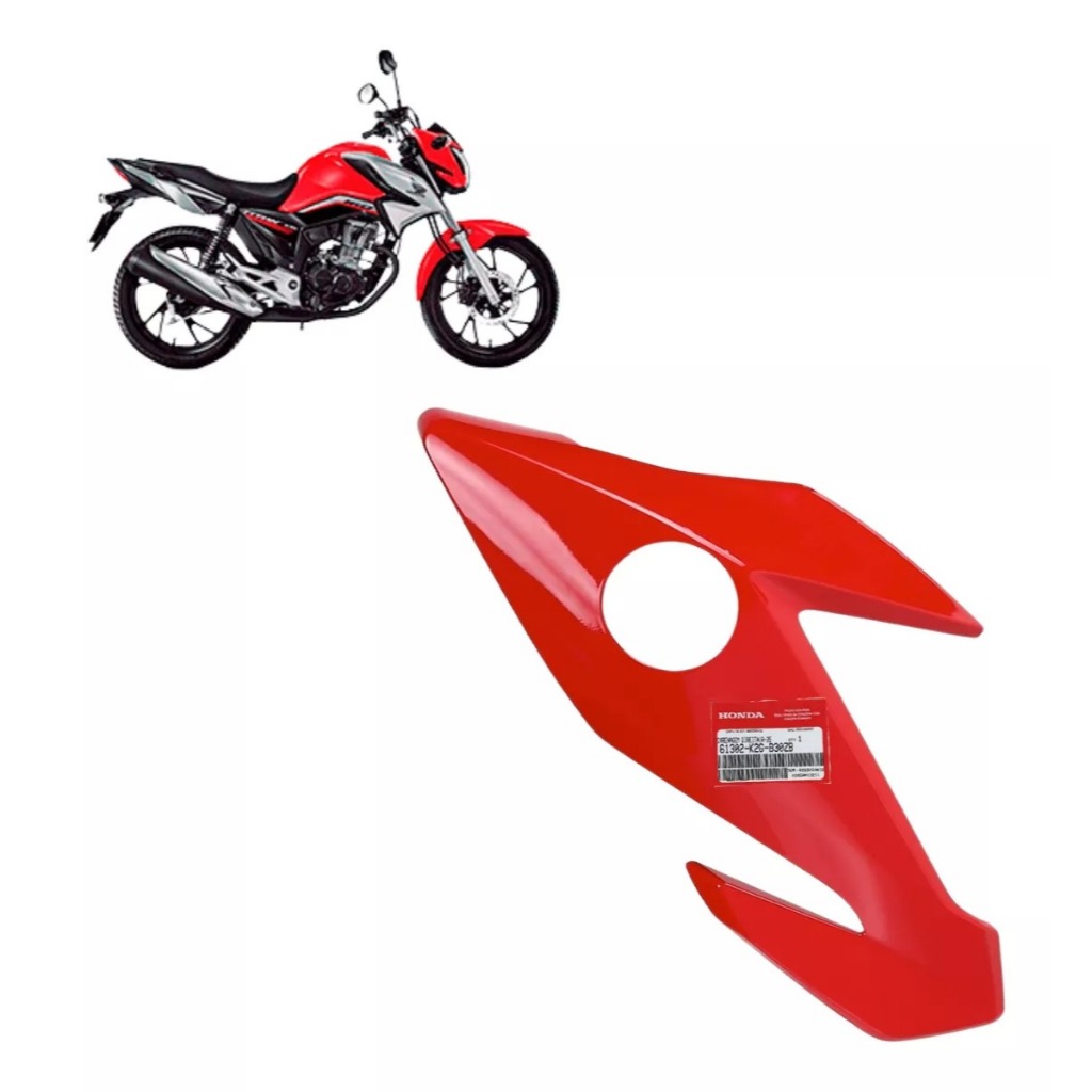 Carenagem Bananinha Farol Direita Titan 160 2022 A 2023 Vermelho Marrakesh Original Honda