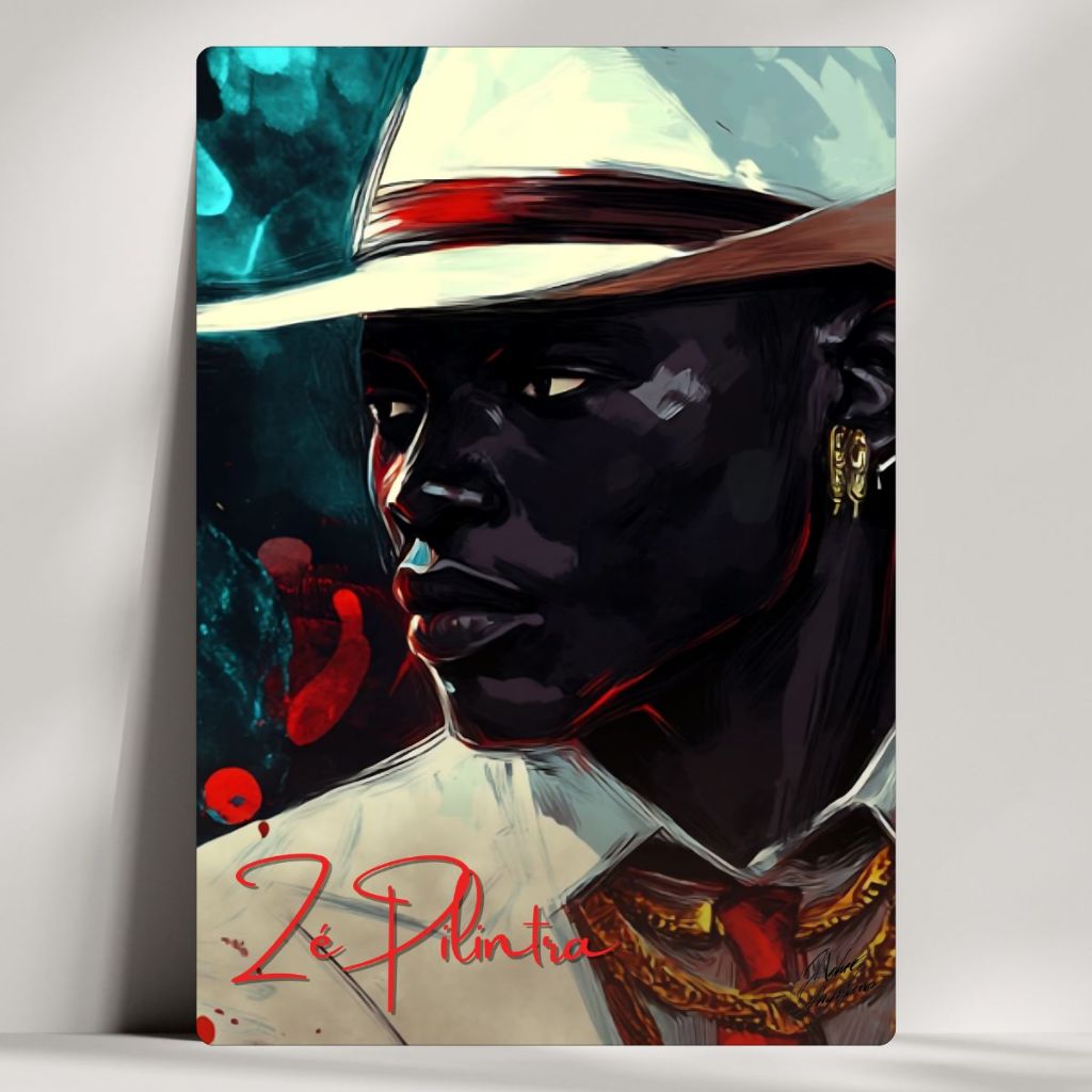 Quadro Decorativo Orixá Zé Pilintra - Umbanda Candomblé Oxalá - Coleção Força e Raiz