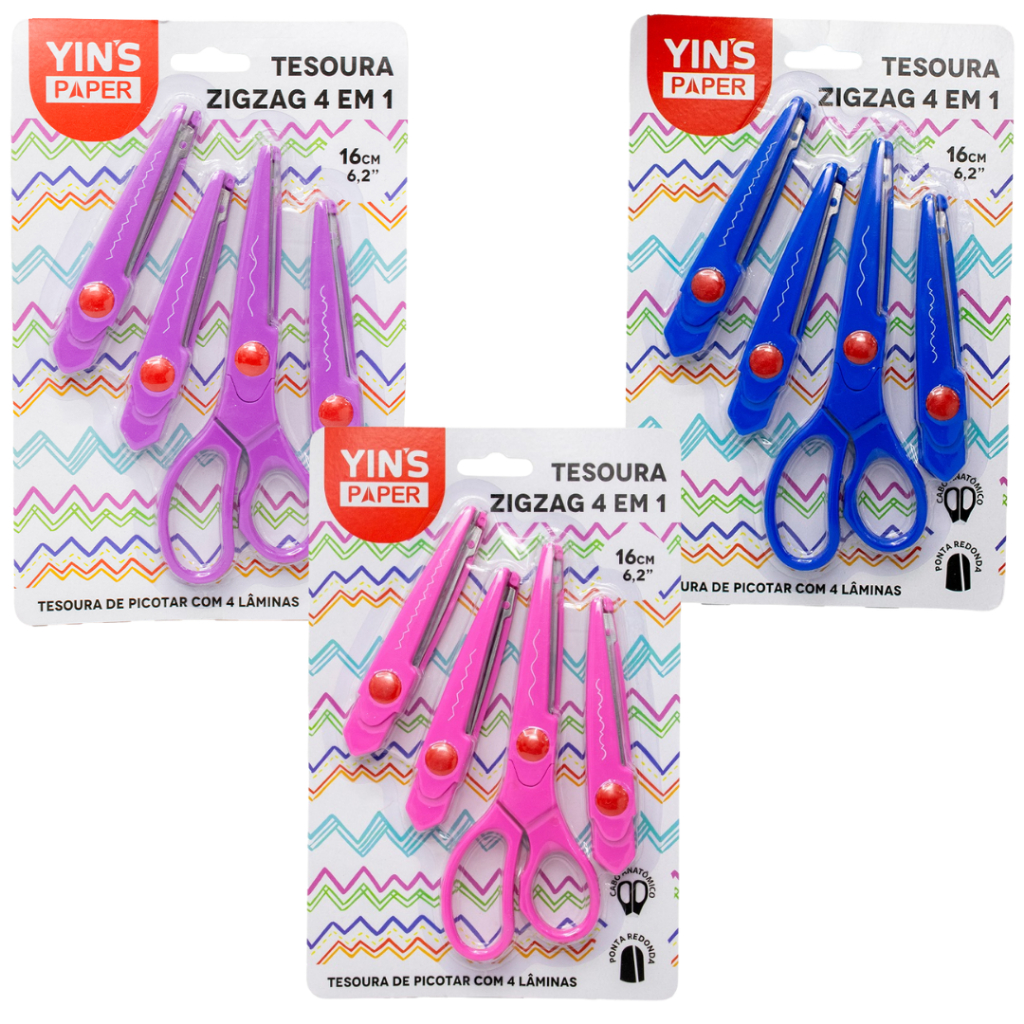 Tesoura de Picotar Troca Pontas com 4 Pontas Diferentes - Yins / WX Gift em Oferta na Shopee
