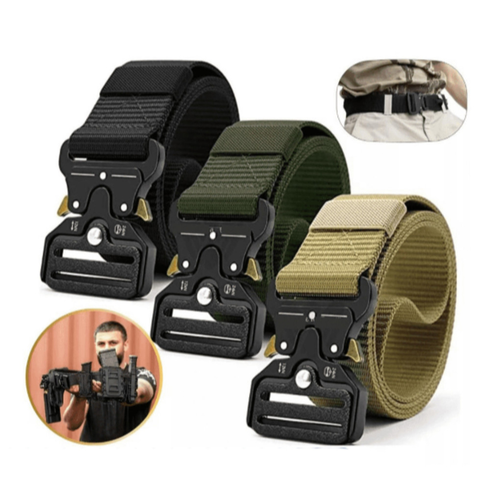 Cinto Militar Largo Em Nylon Fivela Larga Em Zinco e Engate Rápido em Oferta na Shopee