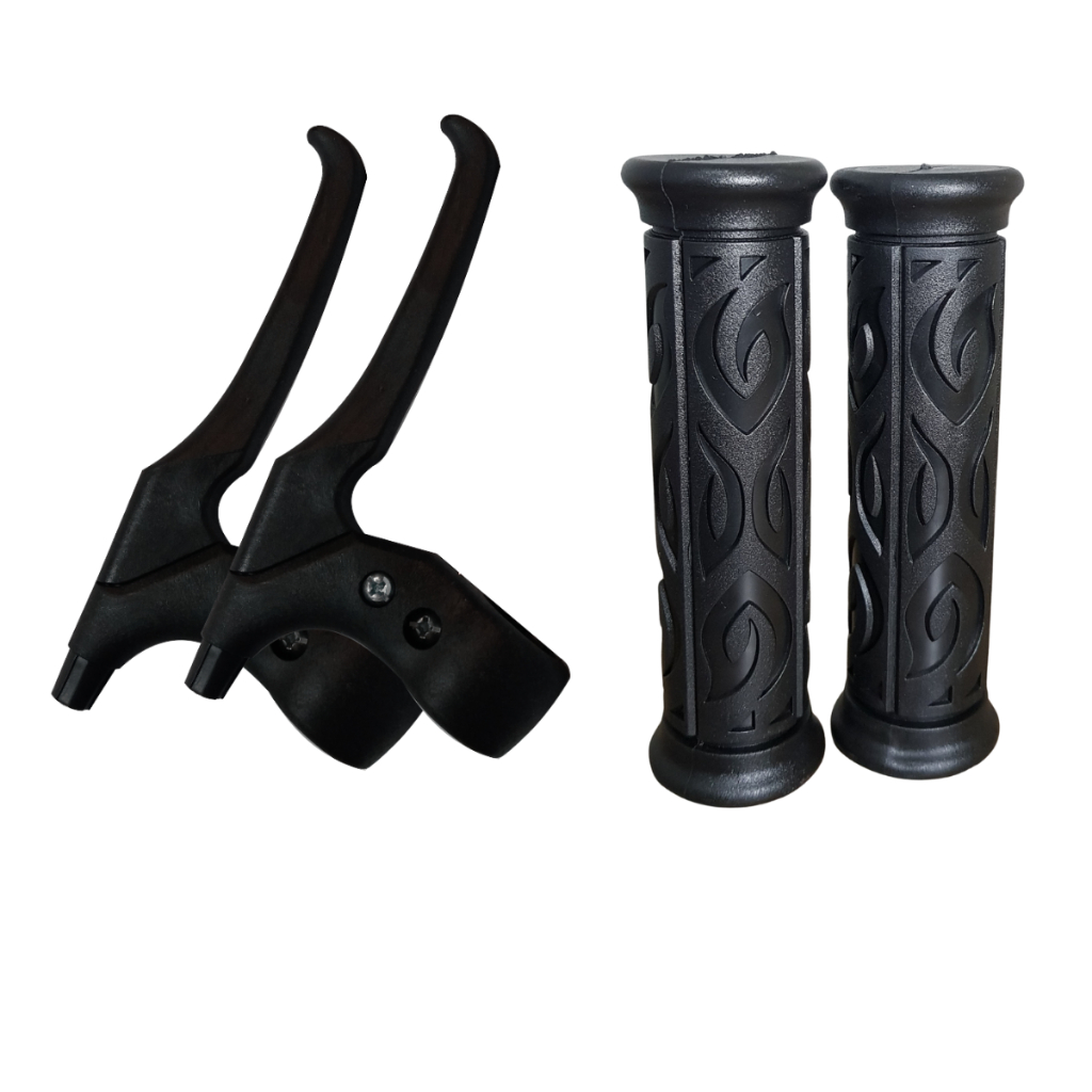 Kit Manete e Manopla para Bike aro, 20, 24, 26  Preto em Oferta na Shopee