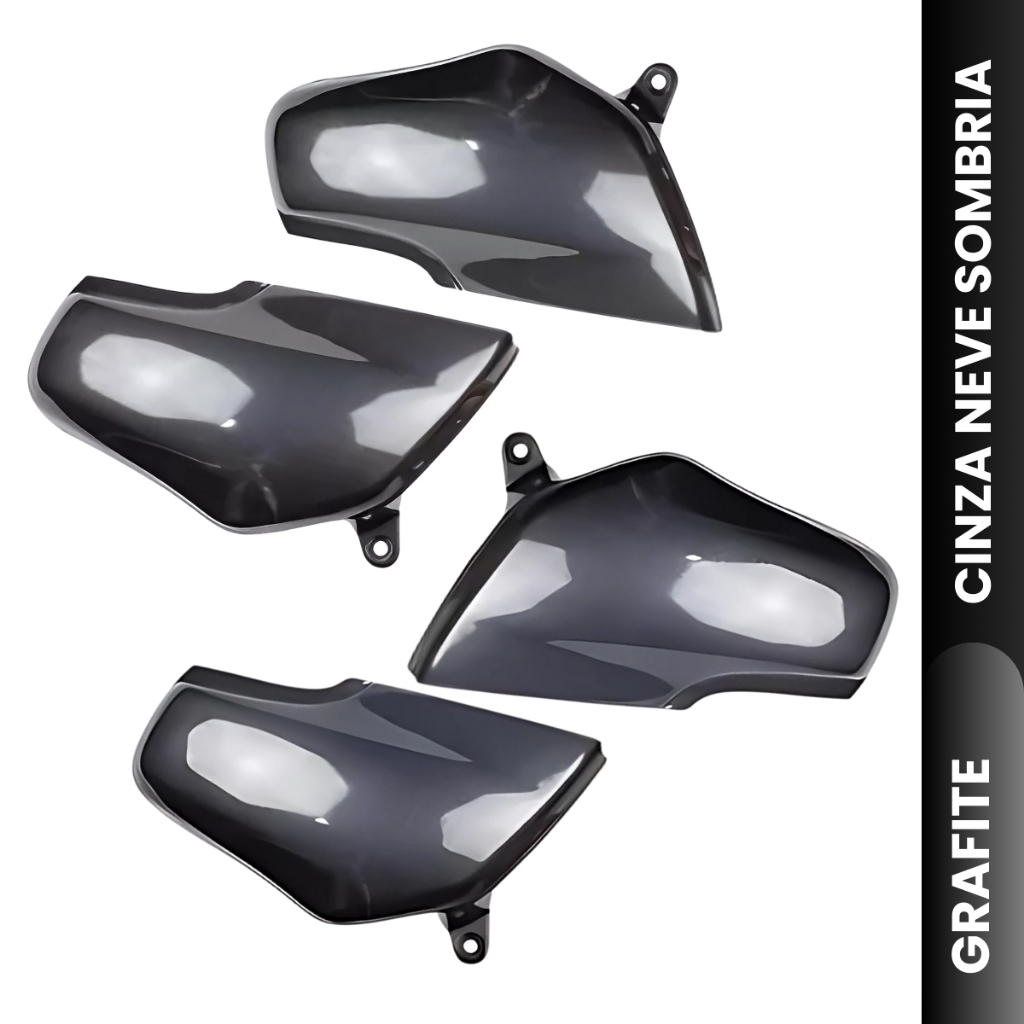 Kit Carenagem Cg Titan 125 Grafite Cinza Neve Sombria C/Brilho Envernizado 1995 1996 1997 Tampa Lateral Par Completo em Oferta na Shopee