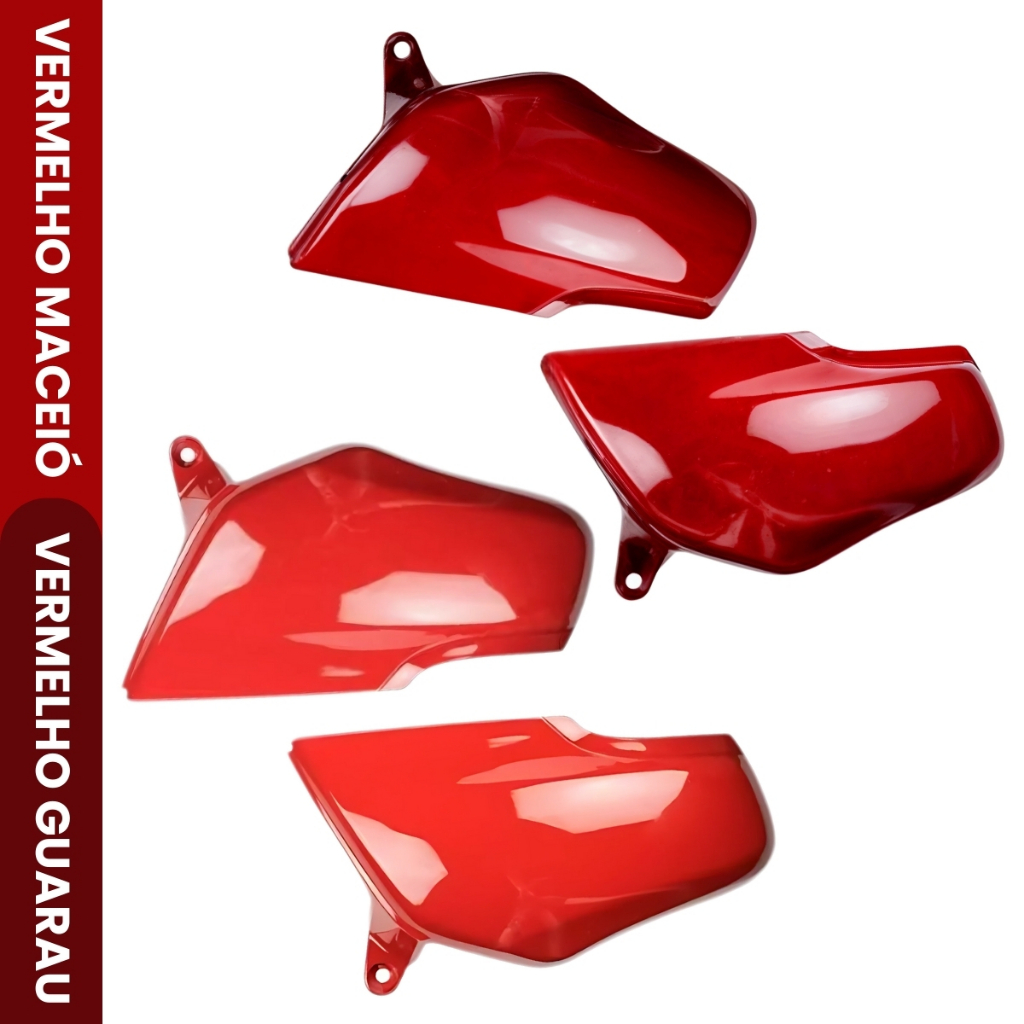 Carenagem Cg Titan 125 Vermelho C/Brilho Envernizado Guarau Maceio 95 96 97 98 99 Tampas Laterais Par Completo em Oferta na Shopee
