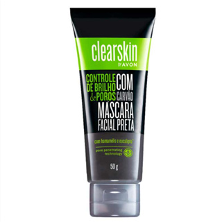 Máscara Negra Facial Carvão Avon Clear Skin Controle De Brilho & Poros com Minerais 50g em Oferta na Shopee