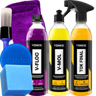 Kit Tok Final V-Floc V-Mol Shampoo Automotivo Desincrustante Vonixx em Oferta na Shopee