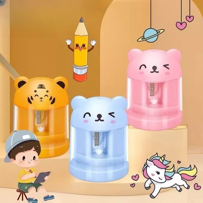 Apontador Lápis Mesa Elétrico A Pilha Bichinhos Infantil--A-05 em Oferta na Shopee