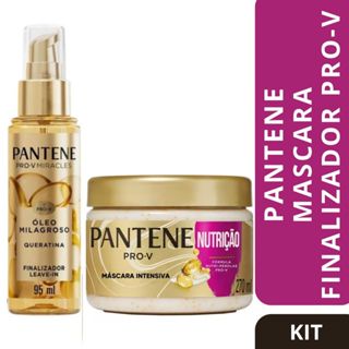 Kit Pantene Óleo Milagroso 95ml + Máscara Nutrição 270ml em Oferta na Shopee