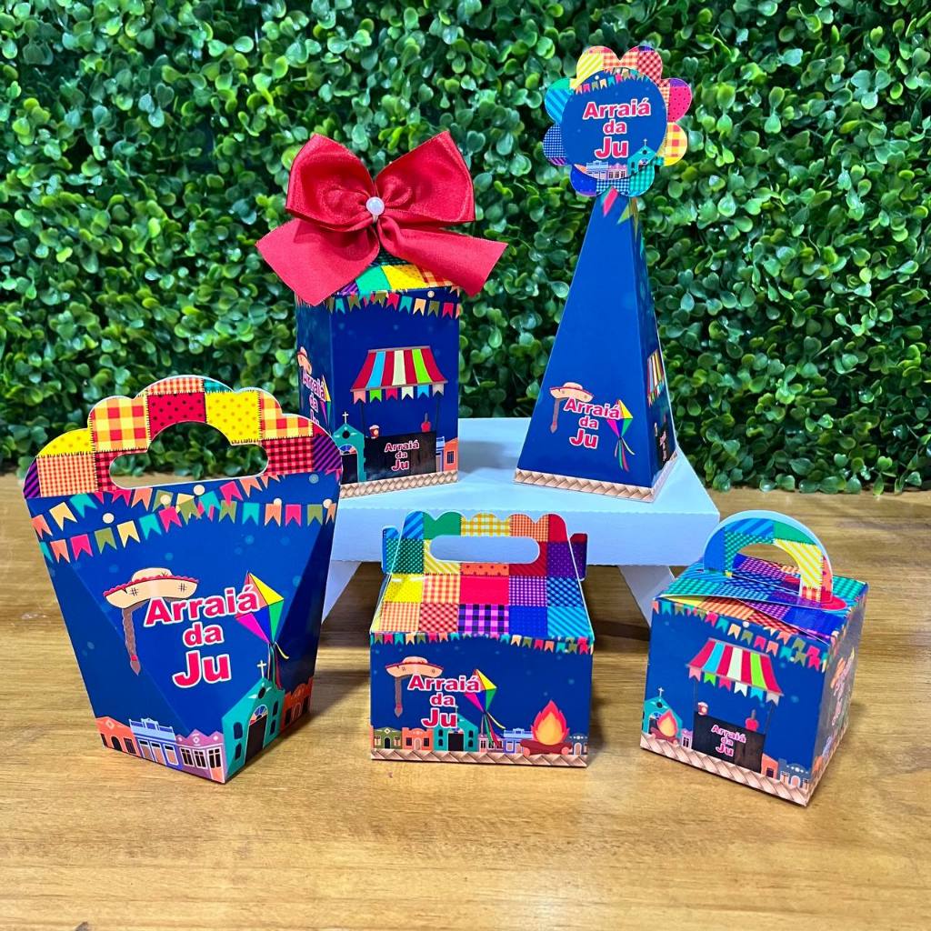 KIT FESTA PERSONALIZADA ARRAIÁ - PEGUE E MONTE - Lembrancinha - Aniversário - Festa Junina