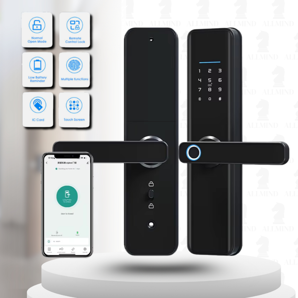 Fechadura Digital Eletronica Inteligente Senha Biometrica Cartão Facial Wi-Fi Tipo Tuya Intelbras