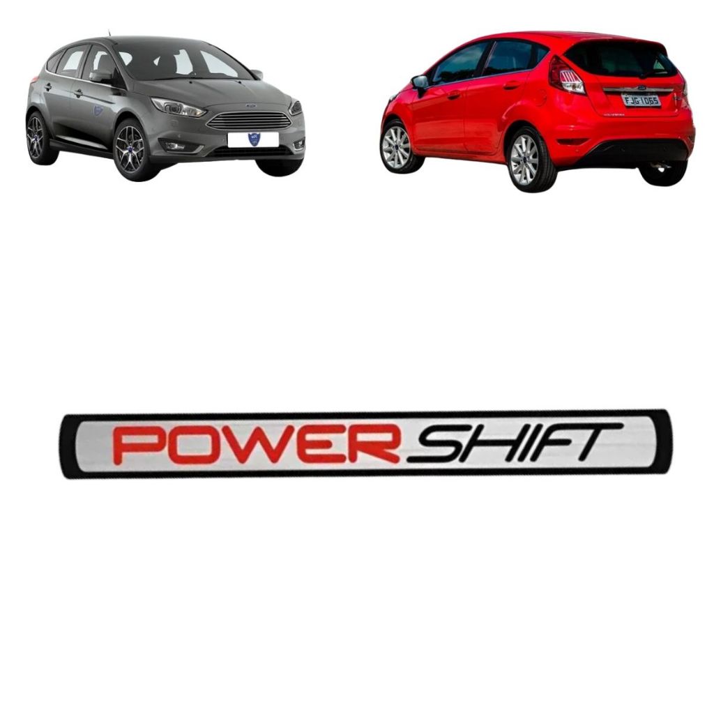Emblema Resinado POWERSHIFT Fiesta Ecosport Focus 2014 a 2018