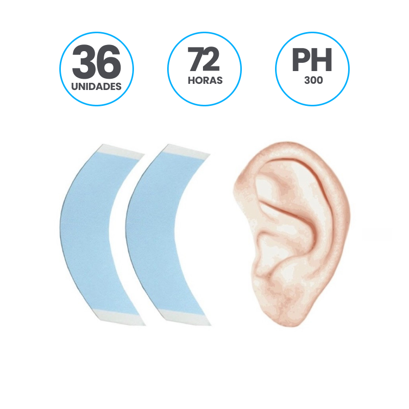 Fita Adesiva Dupla Face Extra Forte para Correção de Orelhas de Abano