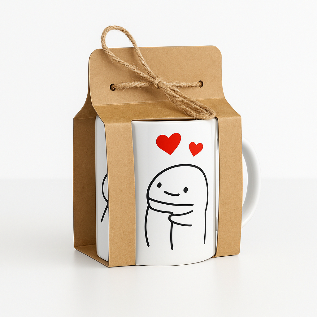 Embalagem Cinta para Caneca 325ml. ideal para presente 25un. Kraft em Oferta na Shopee