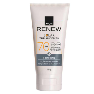 Protetor Solar Facial Renew Fps 70 Avon Anti-idade Matte 40g
