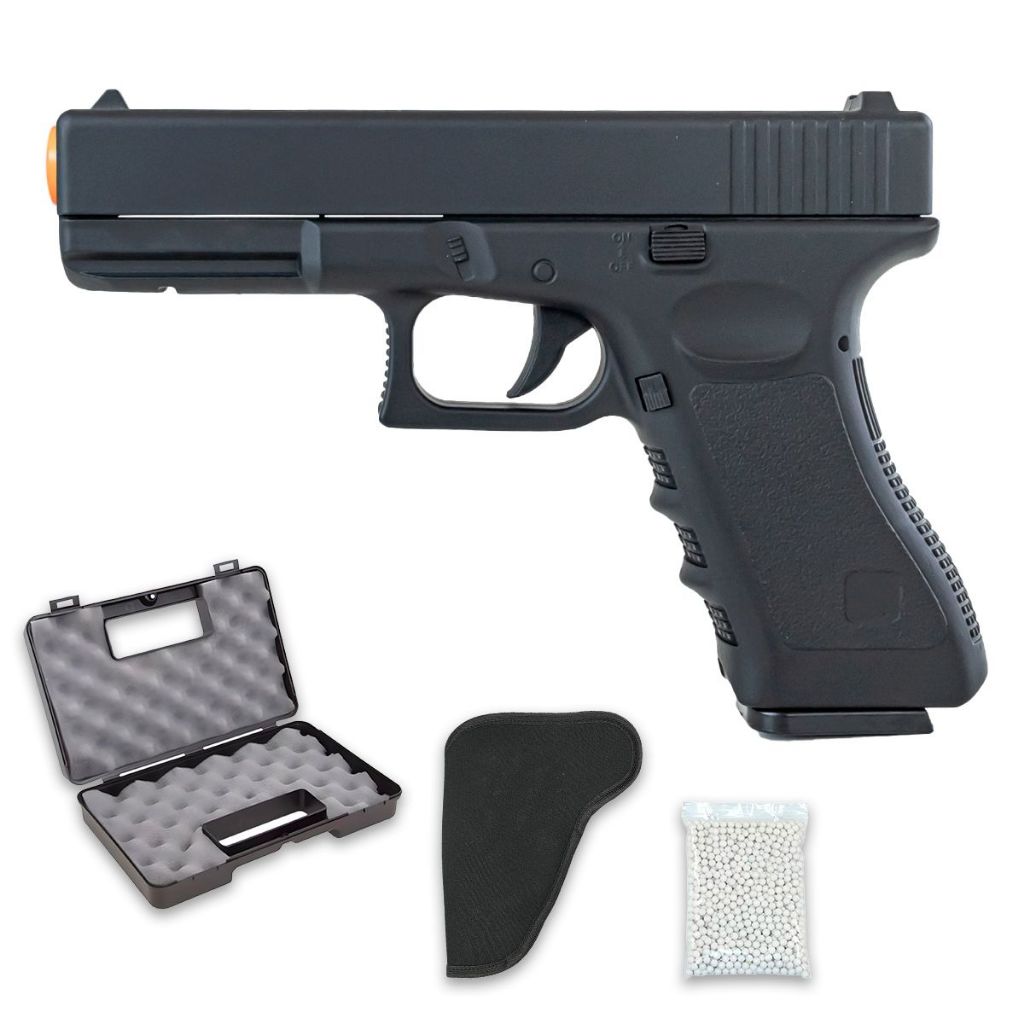 Pistola de Airsoft Spring GK-V20 Full Metal 6mm – Vigor + Esferas + Maleta + Coldre - Sports & Outdoors