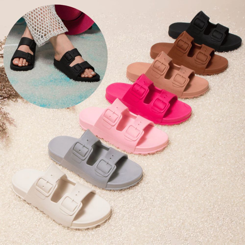 Sandália Feminina Papete Birken de Fivela Sola Tratorada Antiderrapante Estilo e Conforto Lançamento 2025 - Livia