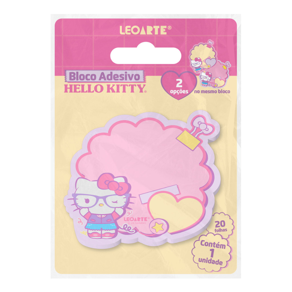 BLOCO DE NOTAS ADESIVOS HELLO KITTY - LEOARTE