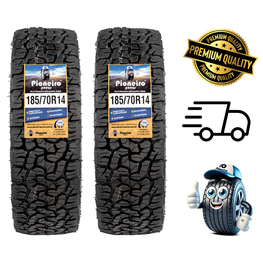 2  Pneu 185/70 R 14 - Dakar - Inmetro - Entrega Imediata Remold