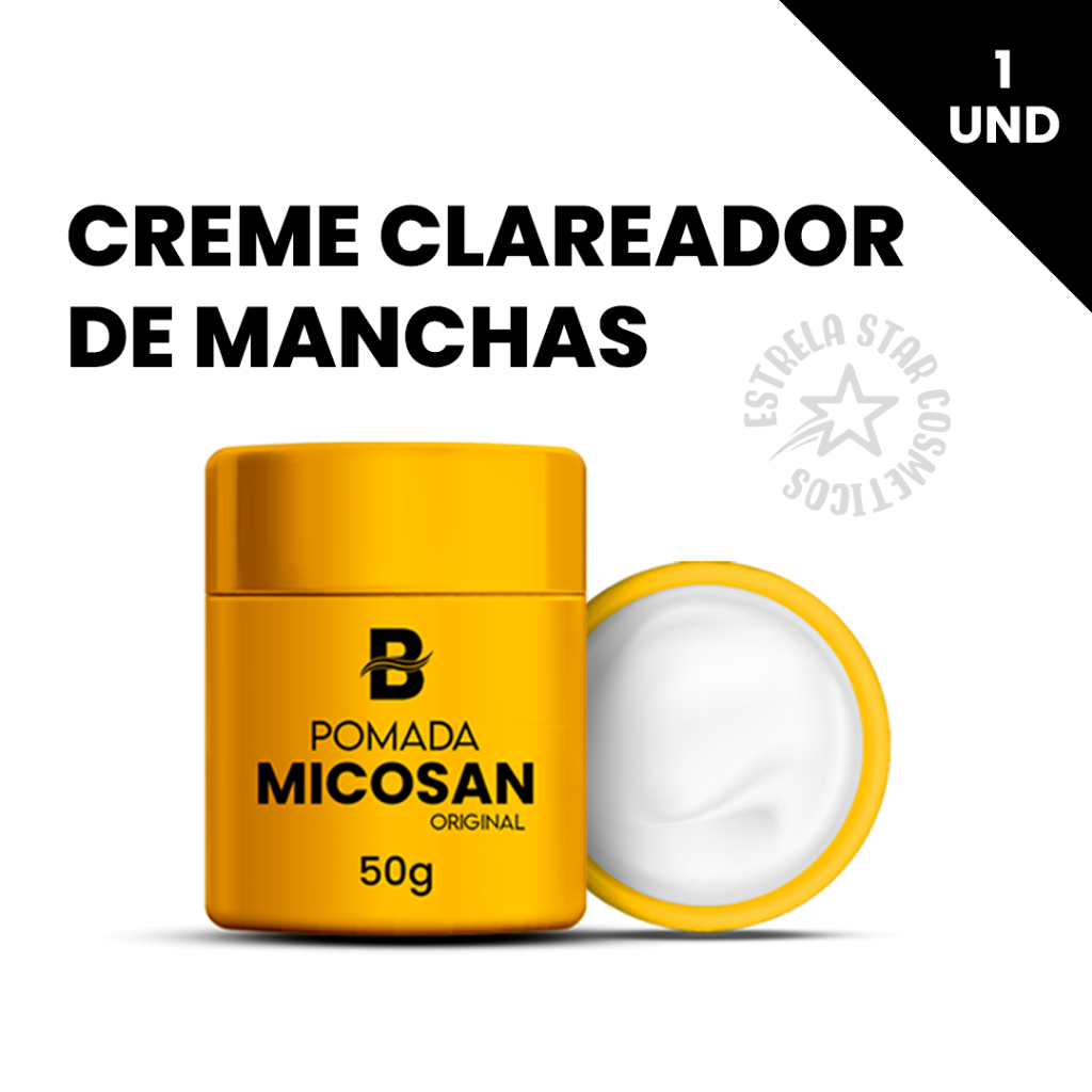 Pomada Micosan Clareamento de Pele e Tira Manchas e Tratamento de Espinhas e Acne e Micose