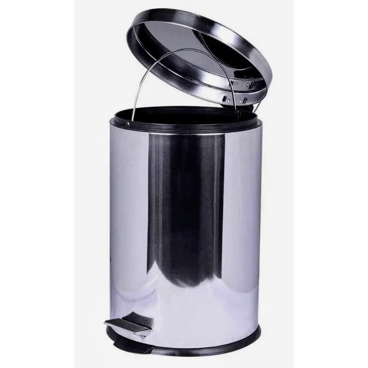 Lixeira Aço Inox 5 Litros Com Pedal E Balde Interno Removível Kala