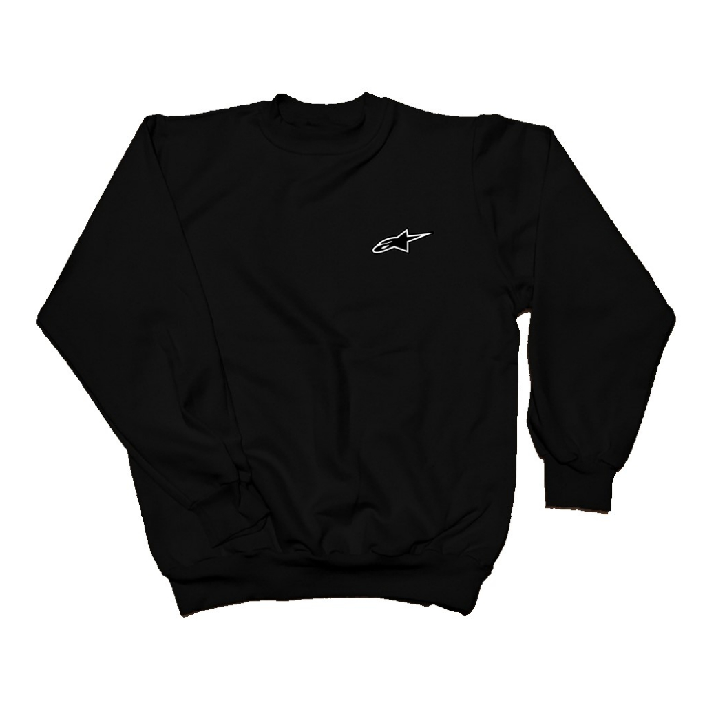 Moletom Gola Redonda Alpinestars Classic Casaco Flanelado Lançamento em Oferta na Shopee