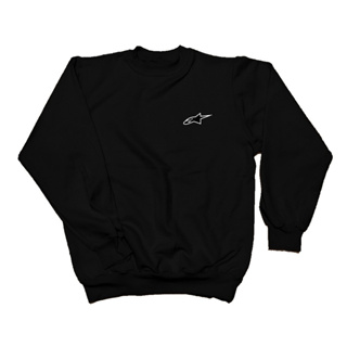 Moletom Gola Redonda Alpinestars Classic Casaco Flanelado Lançamento em Oferta na Shopee