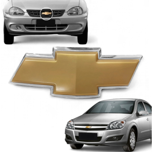 EMBLEMA Dourado da Grade Corsa Classic/ Vectra 2009 (Hatch/Sedan) Encaixe - 138640