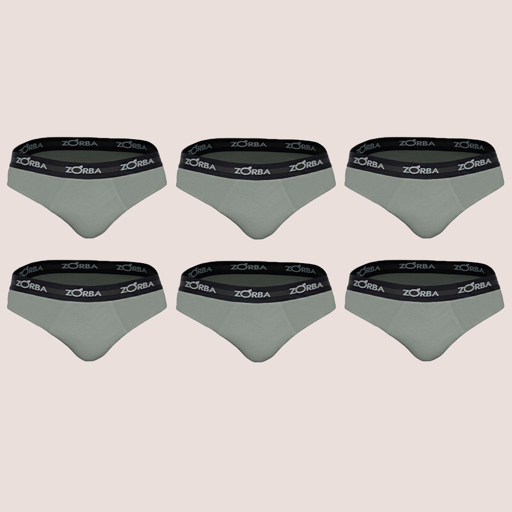Kit 6 Cuecas Slip Zorba Conforto Máximo Com Elástico Clássico e Toque Macio Para Uso Diário