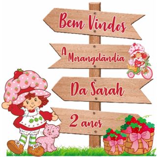 Display MDF de chão -  Moranguinho mod3 (INFORME NOME NO CHAT AO VENDEDOR) em Oferta na Shopee