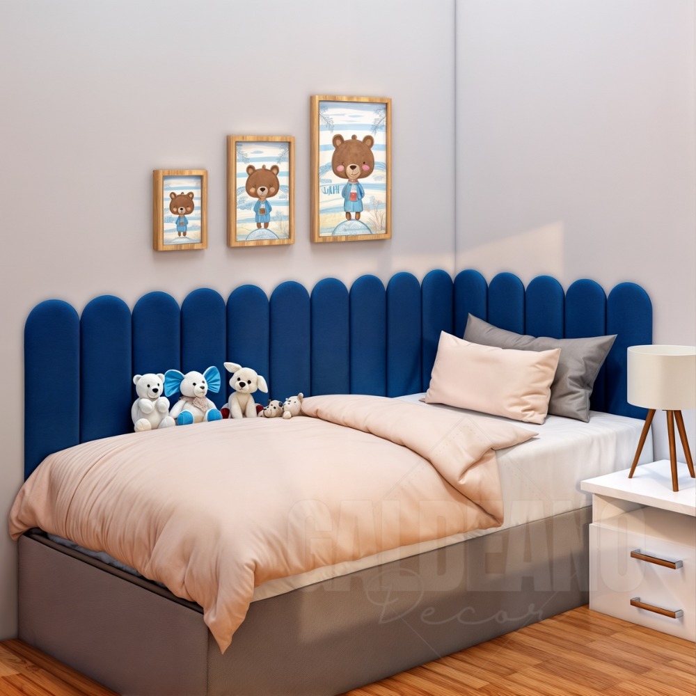 Kit 7 Cabeceiras 45x20 de Cama Box Casal Estofada Nuvem Quarto Parede Cama Casal Luxo
