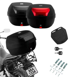 Bauleto 28l Moto Traseiro Pro Tork Fumê ou Vermelho Removível