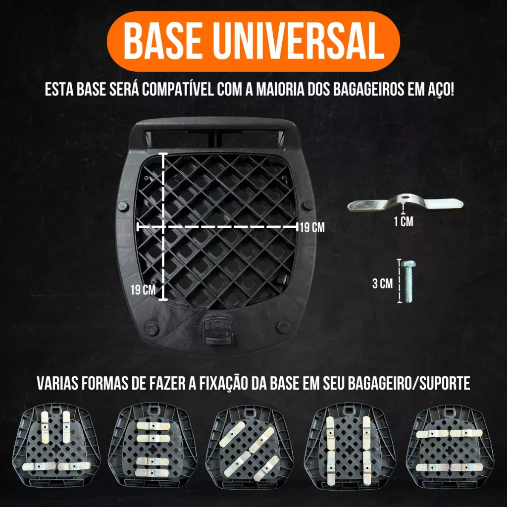 Bauleto 28l Moto Traseiro Pro Tork Fumê ou Vermelho Removível — imagem 2 de 2
